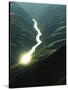 Sunlight reflects off the river, Salmon River, Idaho, USA-Charles Gurche-Stretched Canvas