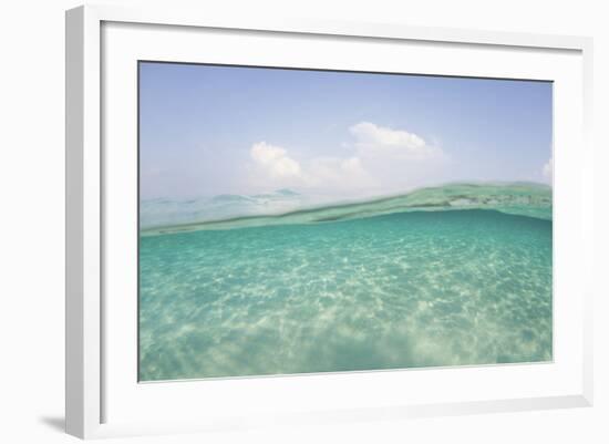 Sunlight Ripples across a Shallow Sand Flat in Indonesia-Stocktrek Images-Framed Photographic Print