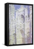 Sunlight, Rouen Cathedral: West Facade-Claude Monet-Framed Stretched Canvas