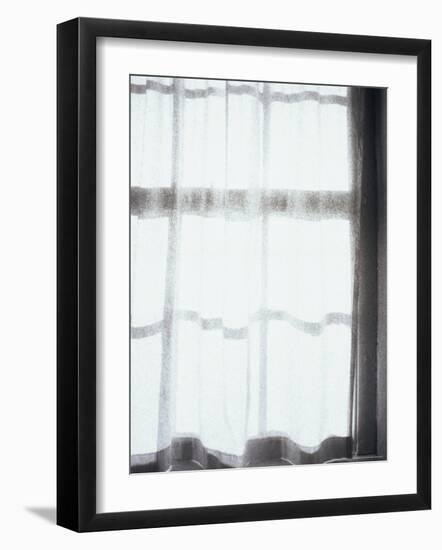 Sunlight Shining Through the Curtains on a Window-null-Framed Photographic Print