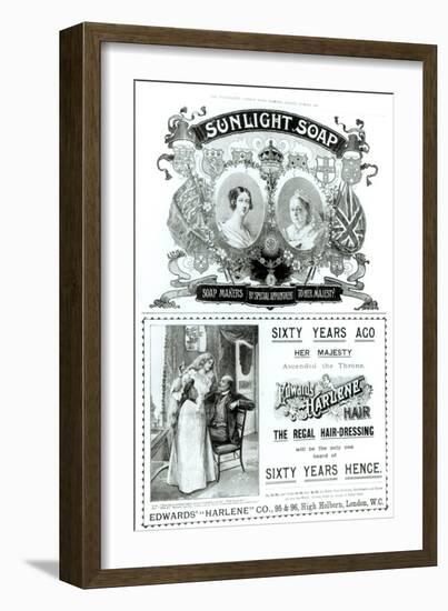 Sunlight Soap Advertisement, from The Illustrated London News Diamond Jubilee Number, 1897-null-Framed Giclee Print