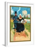 Sunlight Soap - Dutch Couple-null-Framed Art Print