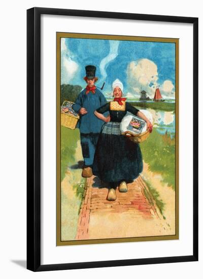 Sunlight Soap - Dutch Couple-null-Framed Art Print