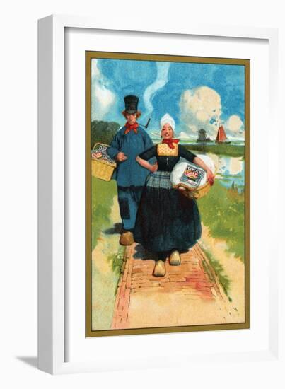 Sunlight Soap - Dutch Couple-null-Framed Art Print