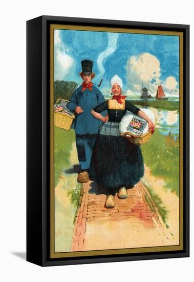 Sunlight Soap - Dutch Couple-null-Framed Stretched Canvas