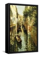 Sunlight: the Rio Sant'aponal, Venice, (Oil on Canvas)-Louis Aston Knight-Framed Stretched Canvas