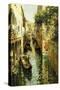 Sunlight: the Rio Sant'aponal, Venice, (Oil on Canvas)-Louis Aston Knight-Stretched Canvas