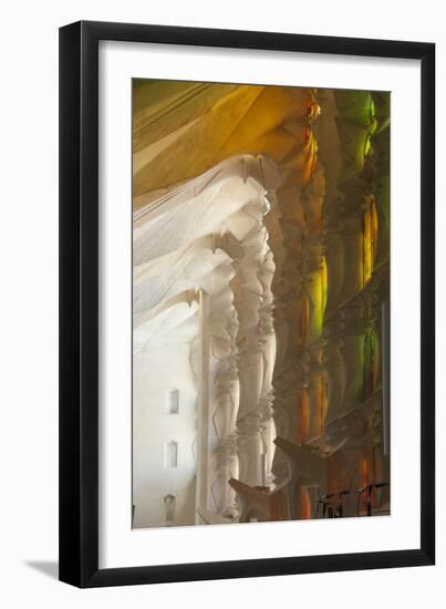 Sunlight Through Stained Glass, Sagrada Familia, Barcelona, Catalunya, Spain, Europe-James Emmerson-Framed Photographic Print