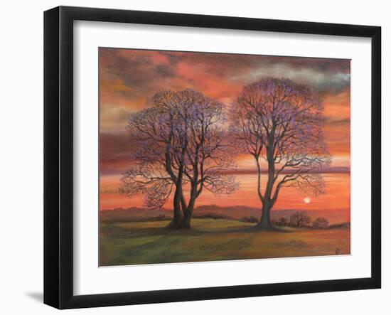 Sunlight through trees,  pastel-Margo Starkey-Framed Giclee Print