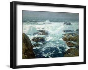 Sunlit Breakers-William Ritschel-Framed Art Print