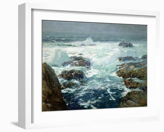 Sunlit Breakers-William Ritschel-Framed Art Print