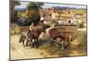 Sunlit Cottages by the Bridge-Frederick Arthur Bridgman-Mounted Giclee Print