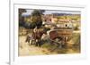 Sunlit Cottages by the Bridge-Frederick Arthur Bridgman-Framed Giclee Print