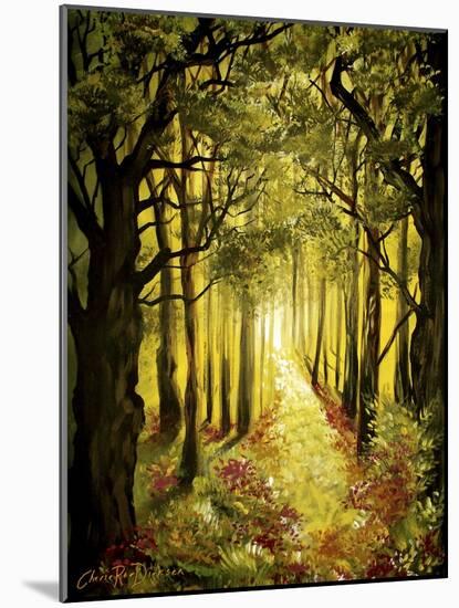 Sunlit Forest Path-Cherie Roe Dirksen-Mounted Giclee Print