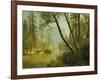 Sunlit Forest-Albert Bierstadt-Framed Giclee Print