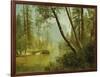 Sunlit Forest-Albert Bierstadt-Framed Giclee Print