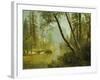 Sunlit Forest-Albert Bierstadt-Framed Giclee Print