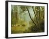 Sunlit Forest-Albert Bierstadt-Framed Giclee Print