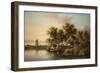 Sunlit Norfolk River Landscape-James Stark-Framed Giclee Print