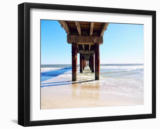 Sunlit Pier I-Gail Peck-Framed Art Print