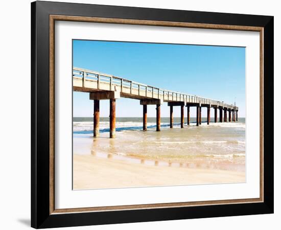 Sunlit Pier II-Gail Peck-Framed Art Print