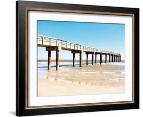 Sunlit Pier II-Gail Peck-Framed Art Print