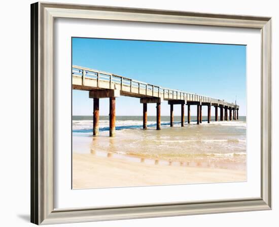 Sunlit Pier II-Gail Peck-Framed Art Print