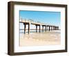 Sunlit Pier II-Gail Peck-Framed Art Print