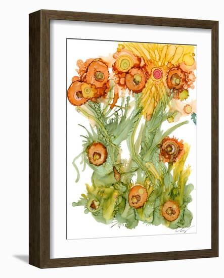 Sunlit Poppies III-Cheryl Baynes-Framed Art Print