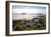 Sunlit Rocks and Foreshore, Helgoy, Kvalsund, Troms, North Norway, Norway, Scandinavia, Europe-David Lomax-Framed Photographic Print