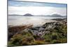 Sunlit Rocks and Foreshore, Helgoy, Kvalsund, Troms, North Norway, Norway, Scandinavia, Europe-David Lomax-Mounted Photographic Print