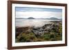 Sunlit Rocks and Foreshore, Helgoy, Kvalsund, Troms, North Norway, Norway, Scandinavia, Europe-David Lomax-Framed Photographic Print