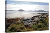 Sunlit Rocks and Foreshore, Helgoy, Kvalsund, Troms, North Norway, Norway, Scandinavia, Europe-David Lomax-Stretched Canvas