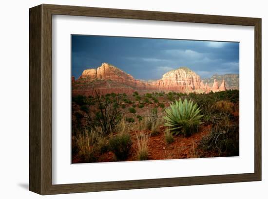 Sunlit Rocks-Doug Nelson-Framed Art Print