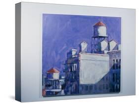 Sunlit Water Towers-Patti Mollica-Stretched Canvas