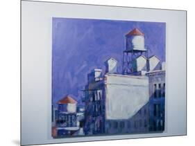 Sunlit Water Towers-Patti Mollica-Mounted Giclee Print