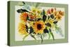 Sunnflowers Mat-Marietta Cohen Art and Design-Stretched Canvas