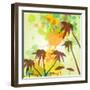 Sunny Beach Watercolor Vector Illustration-Lunetskaya-Framed Art Print