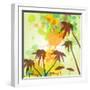 Sunny Beach Watercolor Vector Illustration-Lunetskaya-Framed Art Print