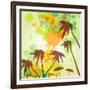 Sunny Beach Watercolor Vector Illustration-Lunetskaya-Framed Art Print