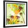 Sunny Beach Watercolor Vector Illustration-Lunetskaya-Framed Art Print