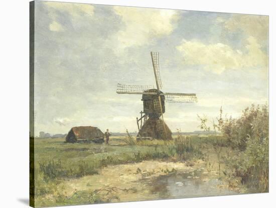 Sunny Day, a Mill to a Waterway, C. 1860-1903-Paul Joseph Constantin Gabriel-Stretched Canvas