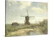 Sunny Day, a Mill to a Waterway, C. 1860-1903-Paul Joseph Constantin Gabriel-Stretched Canvas