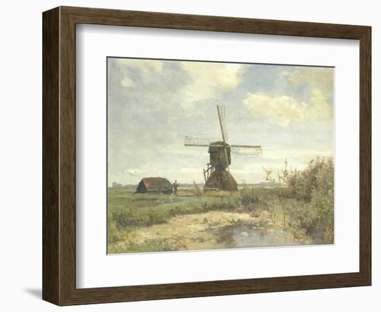 Sunny Day, a Mill to a Waterway, C. 1860-1903-Paul Joseph Constantin Gabriel-Framed Art Print