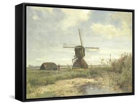 Sunny Day, a Mill to a Waterway, C. 1860-1903-Paul Joseph Constantin Gabriel-Framed Stretched Canvas