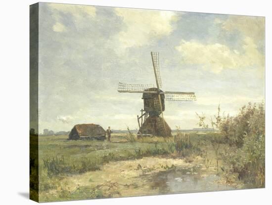 Sunny Day, a Mill to a Waterway, C. 1860-1903-Paul Joseph Constantin Gabriel-Stretched Canvas