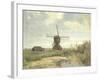 Sunny Day, a Mill to a Waterway, C. 1860-1903-Paul Joseph Constantin Gabriel-Framed Art Print