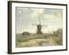 Sunny Day, a Mill to a Waterway, C. 1860-1903-Paul Joseph Constantin Gabriel-Framed Art Print