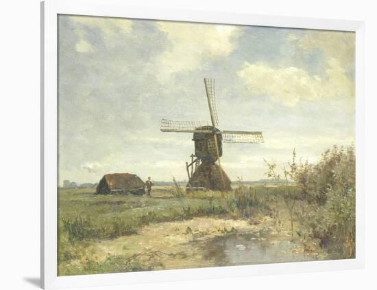 Sunny Day, a Mill to a Waterway, C. 1860-1903-Paul Joseph Constantin Gabriel-Framed Art Print