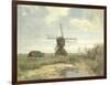 Sunny Day, a Mill to a Waterway, C. 1860-1903-Paul Joseph Constantin Gabriel-Framed Art Print